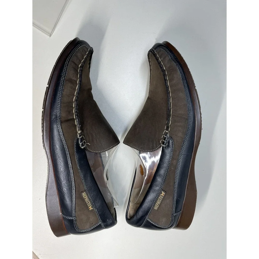•Mephisto Men's Sz US 11 M Baduard Venetian Brown leather Cool Air Loafers shoes
